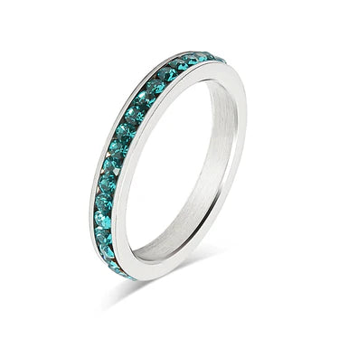 CZ Birthstone Eternity Ring