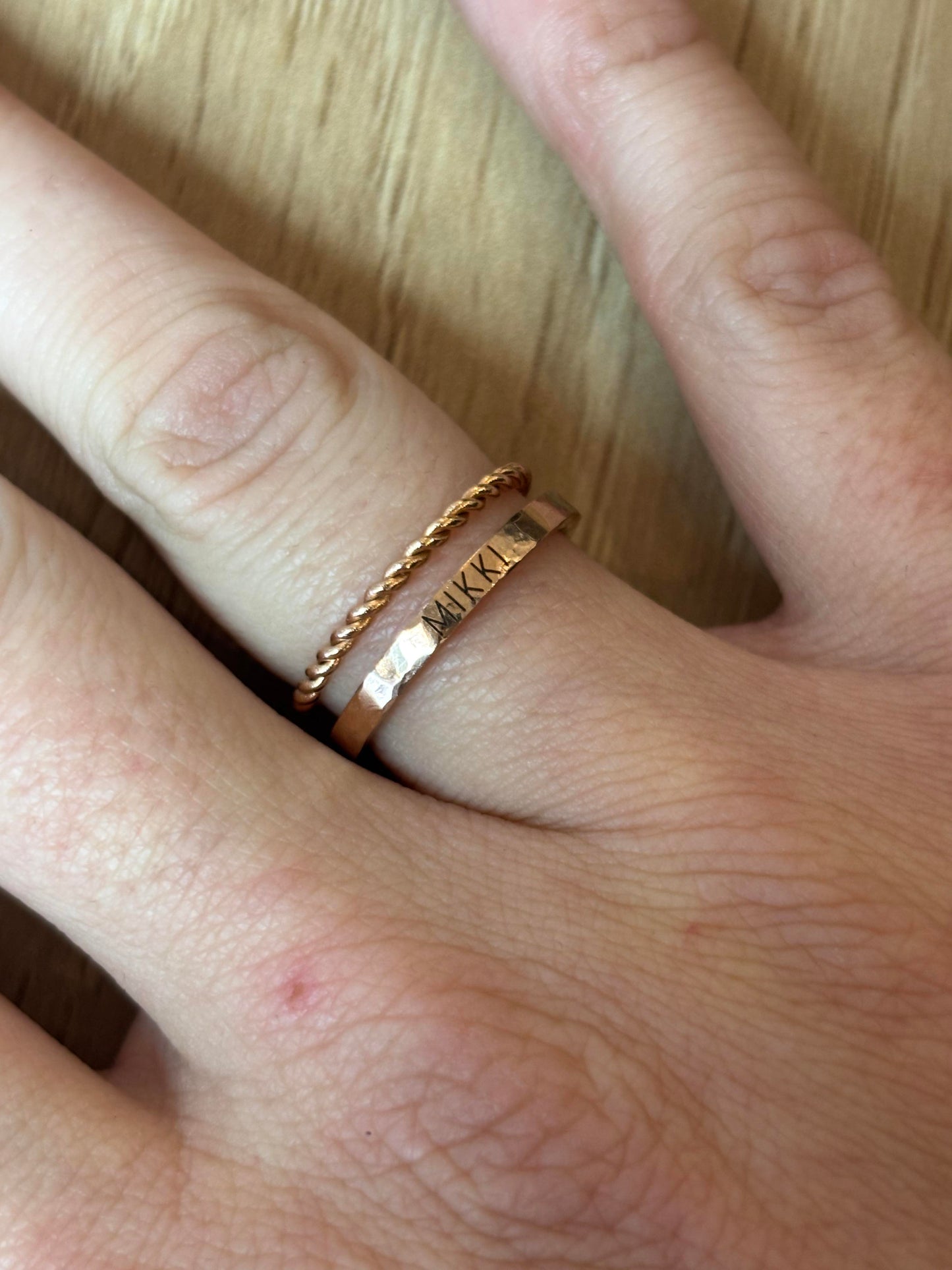 Rose Gold Engravable Ring