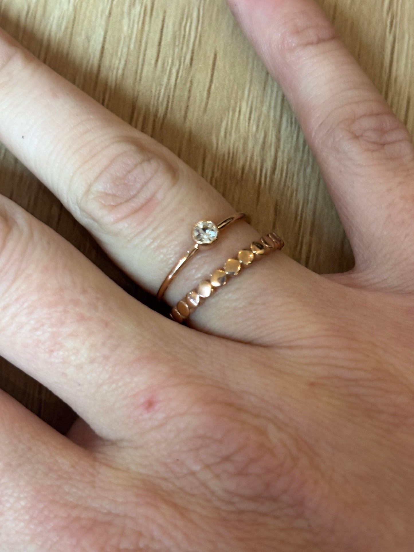 Rose Gold Solitaire Birthstone Ring